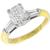 14k yellow and  white diamond engagement ring 1