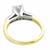 14k yellow and  white diamond engagement ring 4