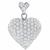 14k white gold diamond heart pendant 1