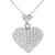 14k white gold diamond heart pendant 2