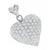 14k white gold diamond heart pendant 3