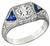 Vintage 1.56ct Diamond Sapphire Engagement Ring Photo 1