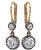 vintage old mine cut diamond gold and silver earrings 010518 1