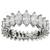 Vintage 1950s 3.50ct Tapering Marquise Cut Diamond Eternity Wedding Platinum Band