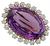 Vintage 25.00ct Amethyst 2.75ct Diamond Pin Photo 1