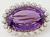 Vintage 25.00ct Amethyst 2.75ct Diamond Pin Photo 2