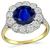 Vintage 2.80ct Sapphire 1.00ct Diamond Engagement Ring