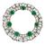 diamond emerald 14k white gold round pin  2