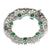 diamond emerald 14k white gold round pin  4