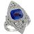 Vintage 4.39ct Sapphire 1.00ct Diamond Ring