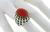 vintage coral enamel ring photo 2