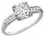 vintage 1.11ct diamond engagement ring photo 1