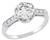 vintage egl certified 1.29ct diamond engagement ring photo 1