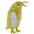 Vintage Estate 1.25ct Round Cut Diamond &  Ruby 18k Yellow Gold Penguin Pin