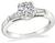 Vintage GIA Certified 0.57ct Diamond Engagement Ring