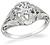 Vintage GIA Certified 0.61ct Diamond Engagement Ring