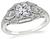 0.64ct diamond art deco engagement ring 1