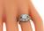 Art Deco Old Mine Cut Diamond Emerald Platinum Engagement Ring