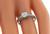 Art Deco Old Mine Cut Diamond Platinum Engagement Ring