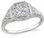 Vintage GIA Certified 0.81ct Diamond Engagement Ring