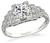 art deco gia 0.93ct diamond engagement ring 1