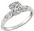 Vintage GIA Certified 1.01ct Diamond Engagement Ring Photo 1