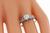 Art Deco Old Mine Cut Diamond Platinum Engagement Ring