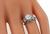 Art Deco Old European Cut Diamond Sapphire Platinum Engagement Ring