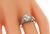 Art Deco Round Cut Diamond Sapphire Platinum Engagement Ring
