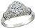 Vintage GIA Certified 1.59ct Diamond Engagement Ring