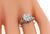 Art Deco Old European Cut Diamond Sapphire Platinum Engagement Ring