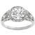 Vintage Art Deco 2.27ct Cushion Cut Diamond Platinum Engagement ring