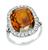 Art Deco 15.00ct Citrine 1.00ct Diamond Ring