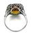 Platinum Diamond Citrine Art Deco Ring