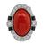 Diamond Onyx Coral Ring