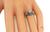 Art Deco Old Mine Cut Diamond Sapphire 18k White Gold Engagement Ring