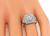 Art Deco Old European Cut Diamond Platinum Engagement Ring