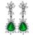 Estate 7.00ct Emerald 4.00ct Diamond Drop Earrings
