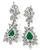 18k Gold  Emerald Diamond Earrings