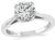 Estate GIA Certified 1.00ct Diamond Solitaire Engagement Ring