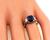 Emerald Cut Sapphire Baguette Cut Diamond Platinum Engagement Ring