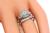 Old Mine Cut Diamond 14k White Gold Engagement Ring and Wedding Band Set