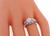 Old European Cut Diamond 18k White Gold Engagement Ring