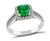 Estate 0.69ct Colombian Emerald 0.70ct Diamond Engagement Ring