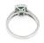 18k White Gold Emerald Diamond Engagement Ring