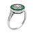 Diamond Emerald Engagement Ring