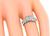 1920s Cushion Cut Diamond 14k White Gold Engagement Ring