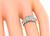 1920s Cushion Cut Diamond 14k White Gold Engagement Ring