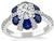 Estate 0.89ct Diamond 1.56ct Sapphire Engagement Ring