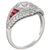 Diamond Ruby Platinum Engagement Ring